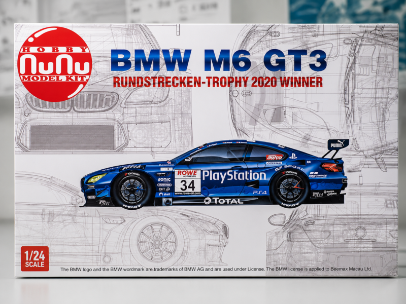 Nunu BMW M6 GT3 1/24 Car Model Kit Unbox