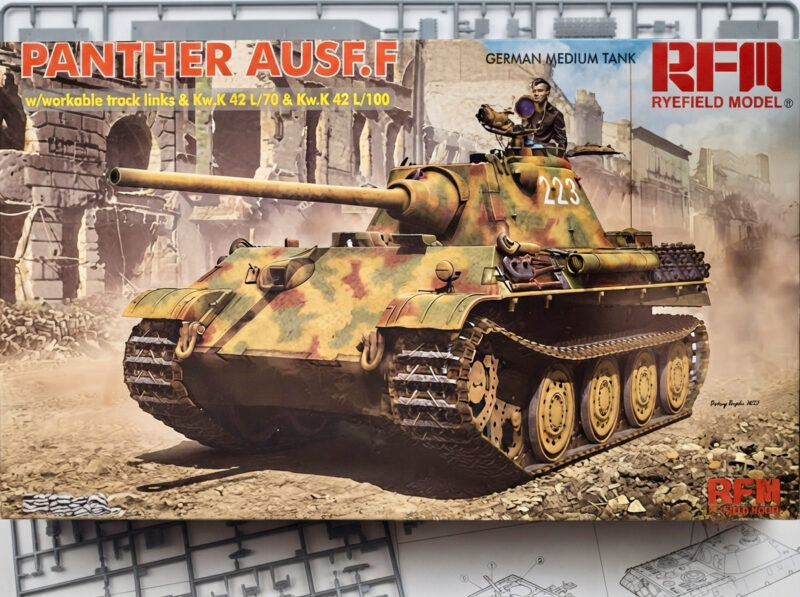 Panther Ausf.F 1/35 Tank Model Kit by Rye Field Model Unbox