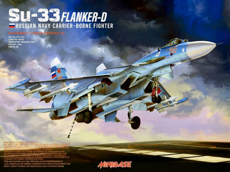 Minibase SU-33 Flanker D Sukhoi 1/48 Russian Navy Carrier-Borne Fighter Model Kit Unboxing