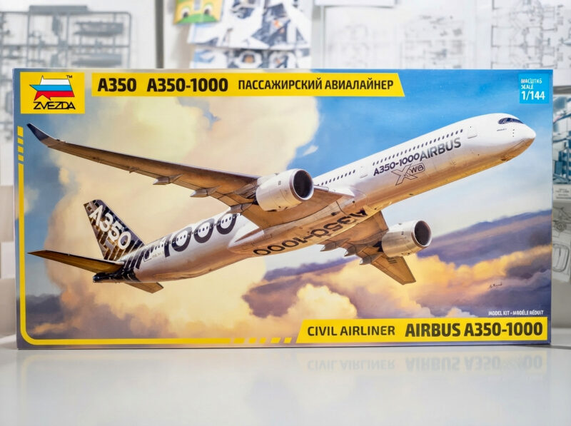 Zvezda Airbus A350-1000 1/144 Model Kit Unbox