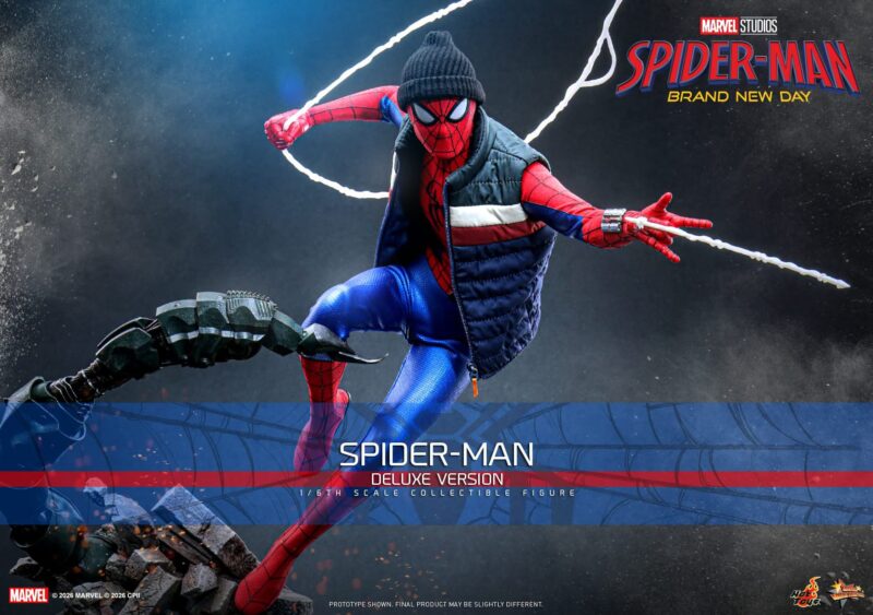 Hot Toys Adds Winter Gear and Battle Diorama to Deluxe Sixth-Scale Spider-Man Statue