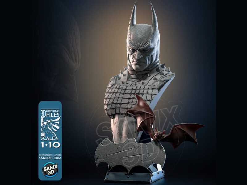 Sanix3D Unveils 1:10 Scale Absolute Batman Bust in STL Format