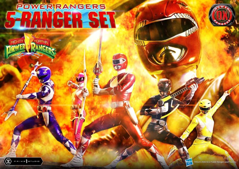 Prime 1 Studio Brings the Original Five Power Rangers Together in Quarter-Scale Deluxe Roll Call Set