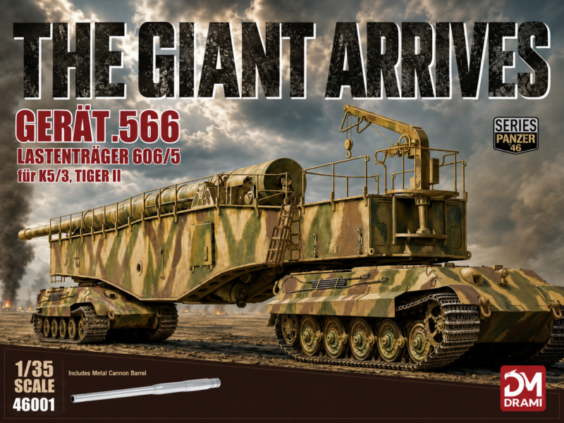 Drami Model Reimagines the Transport of Equipment No. 566: K5 Cannon 606/5 in 1:35 Scale